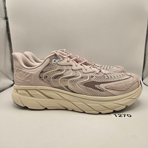 HOKA ONE ONE MEN\'S SIZE 12 CLIFTON LS RUNNING SHOES COSMIC PEARL GALAXY NWOB main image 4